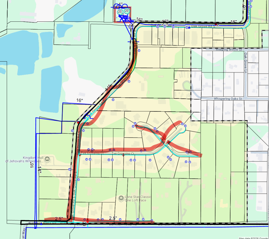 Area Affected by Leak